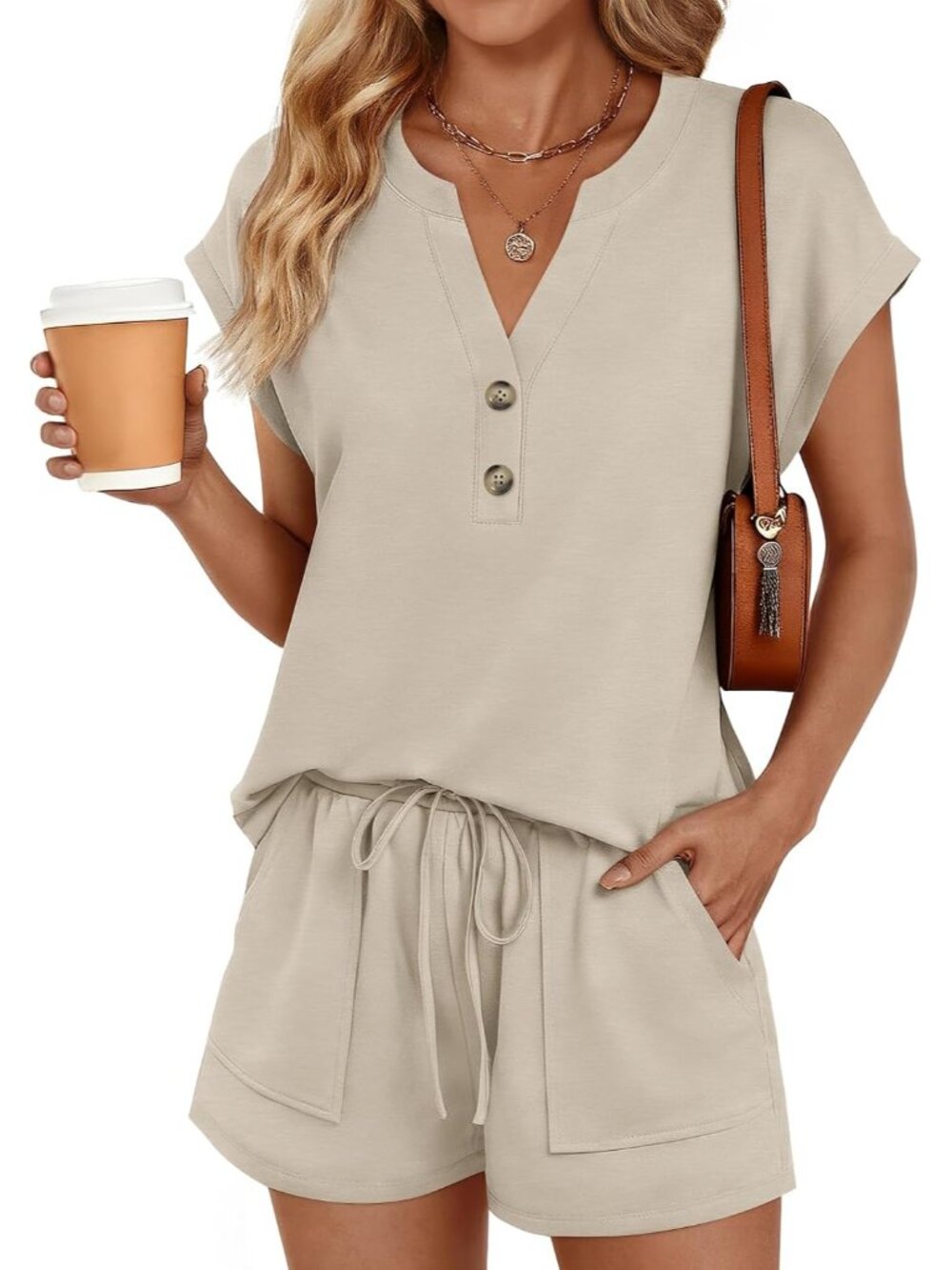 Womens 2 Piece Summer Short Sets 2026 Matching Lounge Wear Outfit